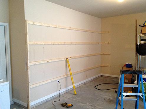storage wall installation
